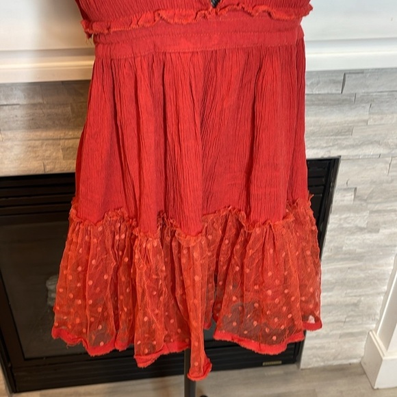 Womens Summer Halter Deep V Neck Sexy Patchwork Mini Short Dress Size Small - Picture 5 of 9